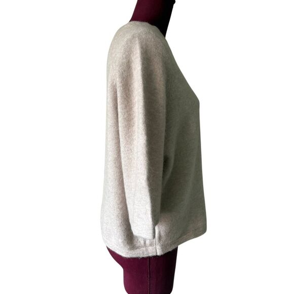 & Other Stories ALPACA BLEND KNITTED TOP size medium M Oatmeal Cream - Picture 11 of 12